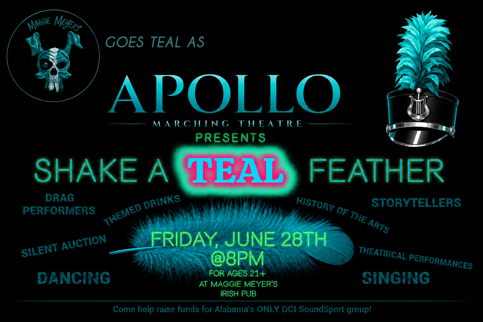 Apollo Marching Theatre Fundraiser Announced! June 26th at Maggie Meyer's Irish Pub